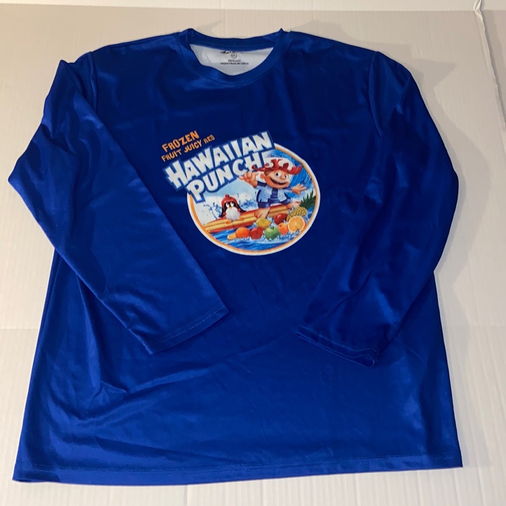 Alanic Adult XL Long Sleeve Frozen Hawaiian Punch Graphic Tee Shirt